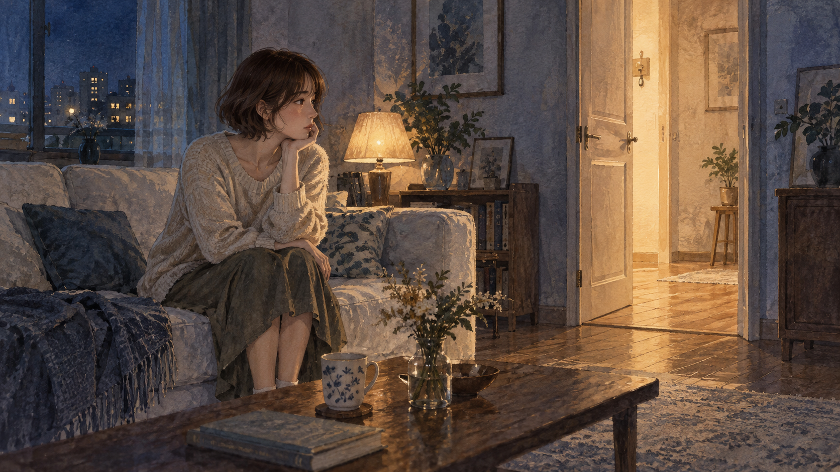 A solitary evening gives the wish for honest reassurance room to grow.