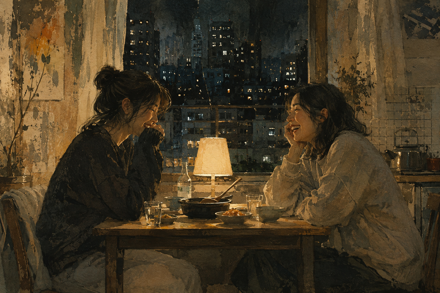 The wish is for an evening where one can laugh over trivial things.