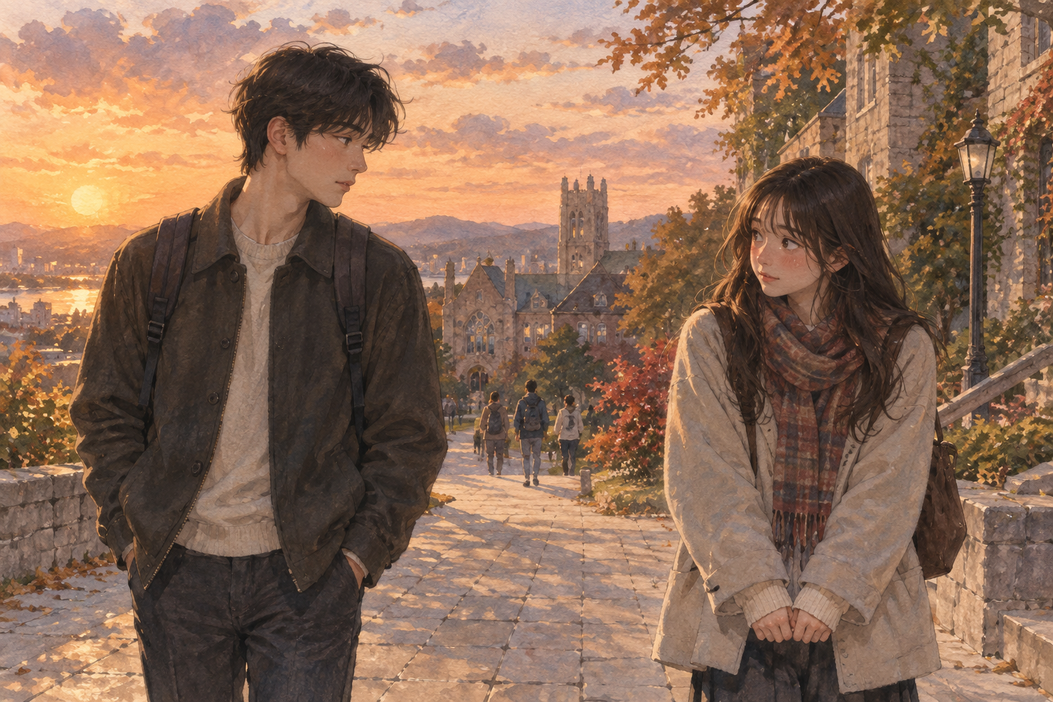 Though their hearts are close, a small gap remains before they can find the words to start.