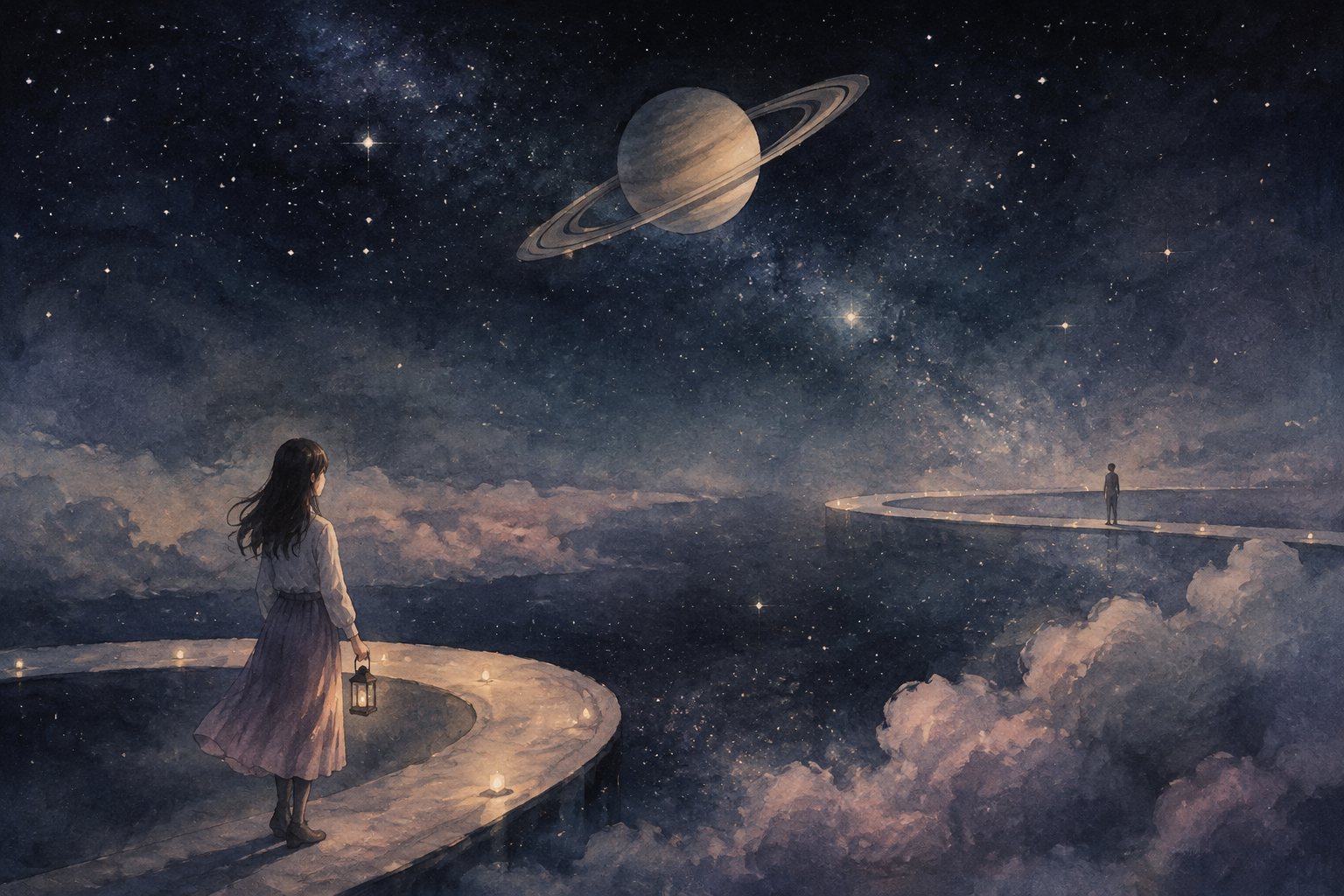 The desire to draw closer orbits on different paths.