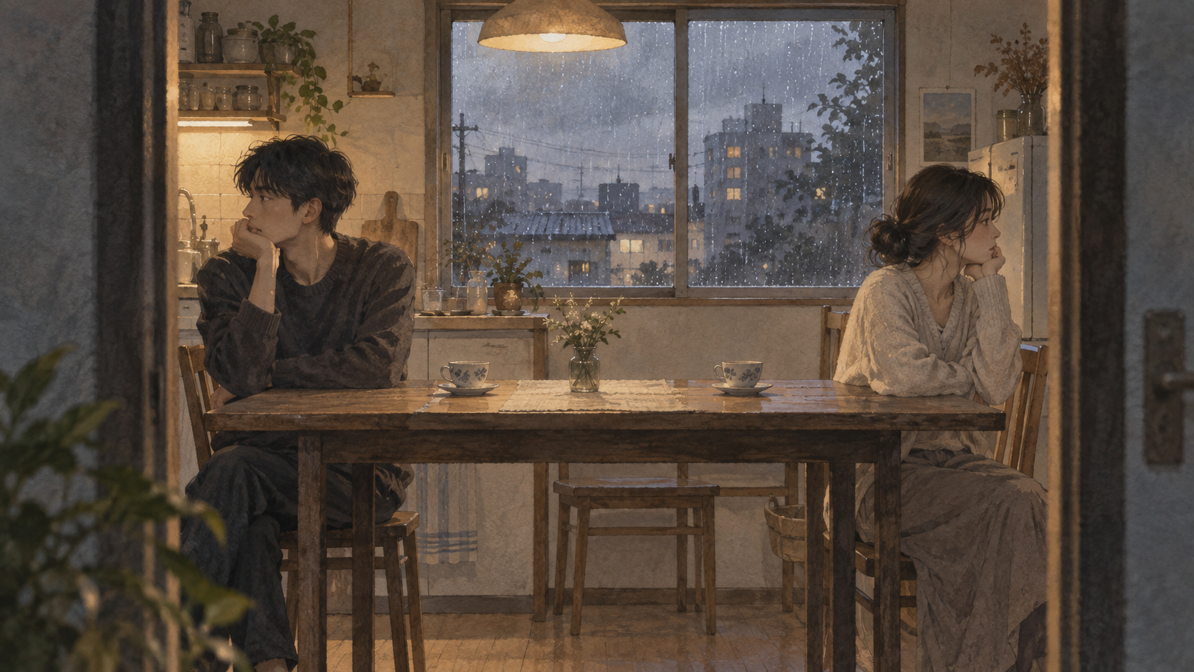 Two people can share a table while becoming less able to reach each other.
