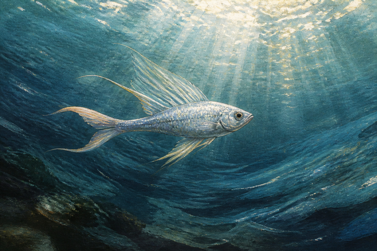 Even with a fin of a slightly different shape, one can still part the current.