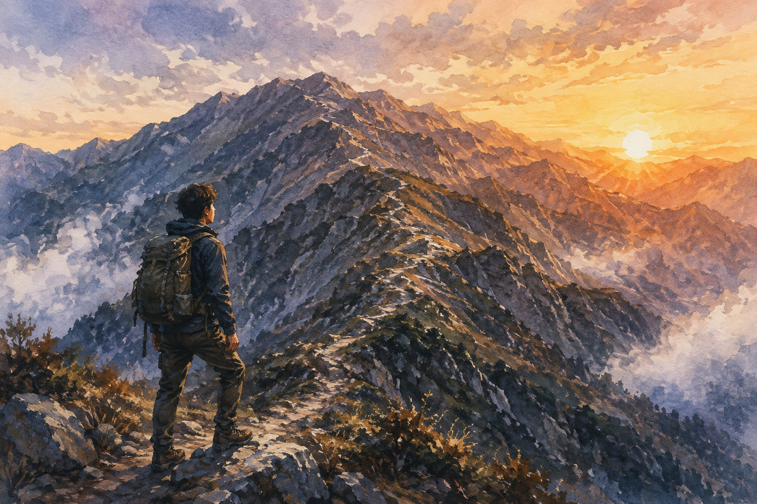 An imagined climb, used as a metaphor for possibility rather than a demand to seek the hardest route.