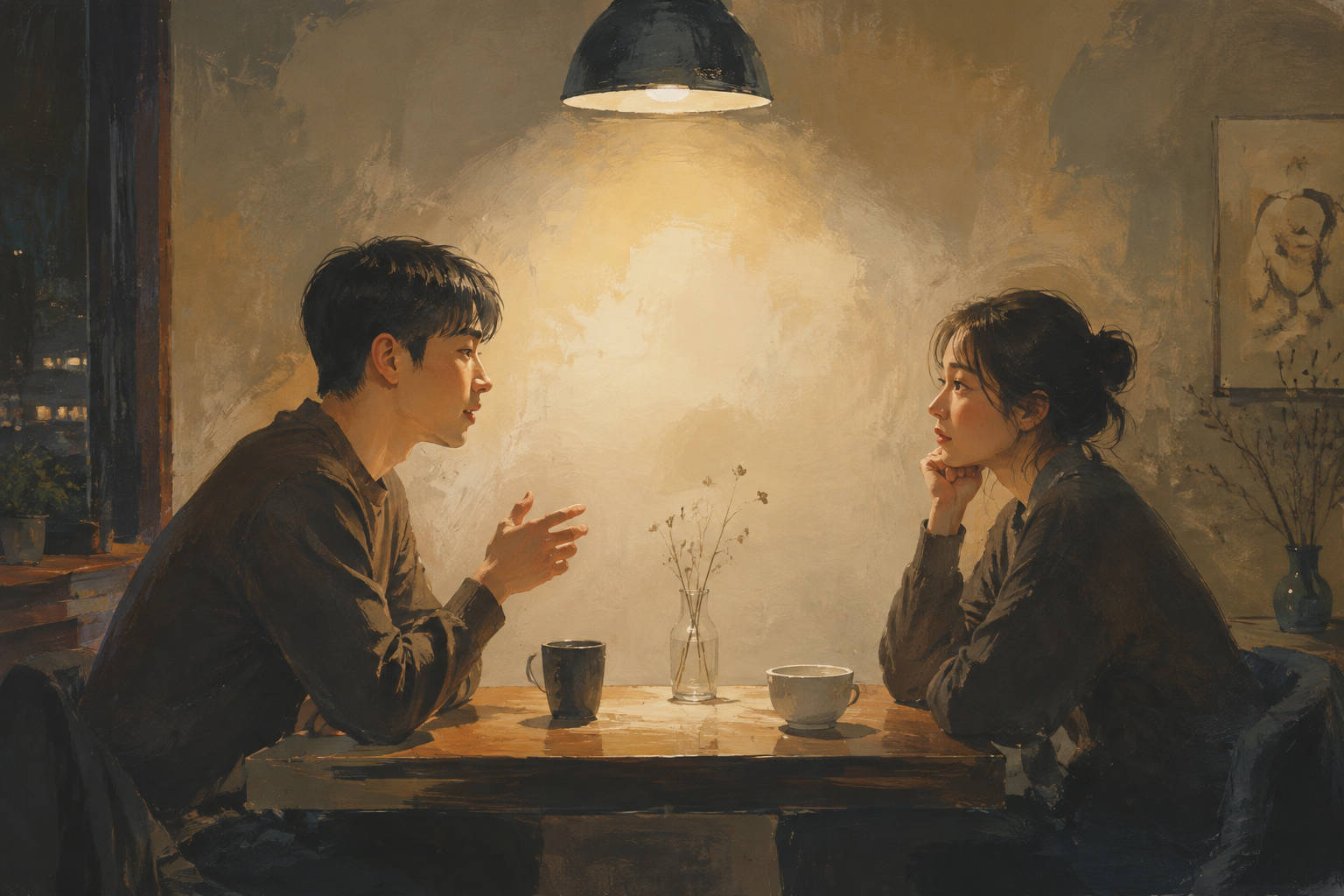 The time spent looking into the other person's eyes without rushing for an answer.