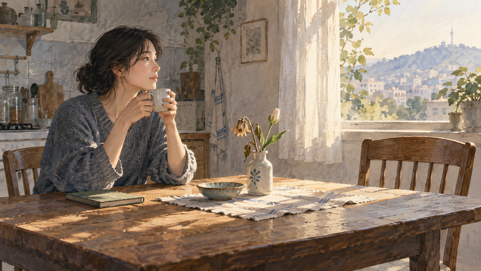 A quiet room allows the memory of another person to remain present.