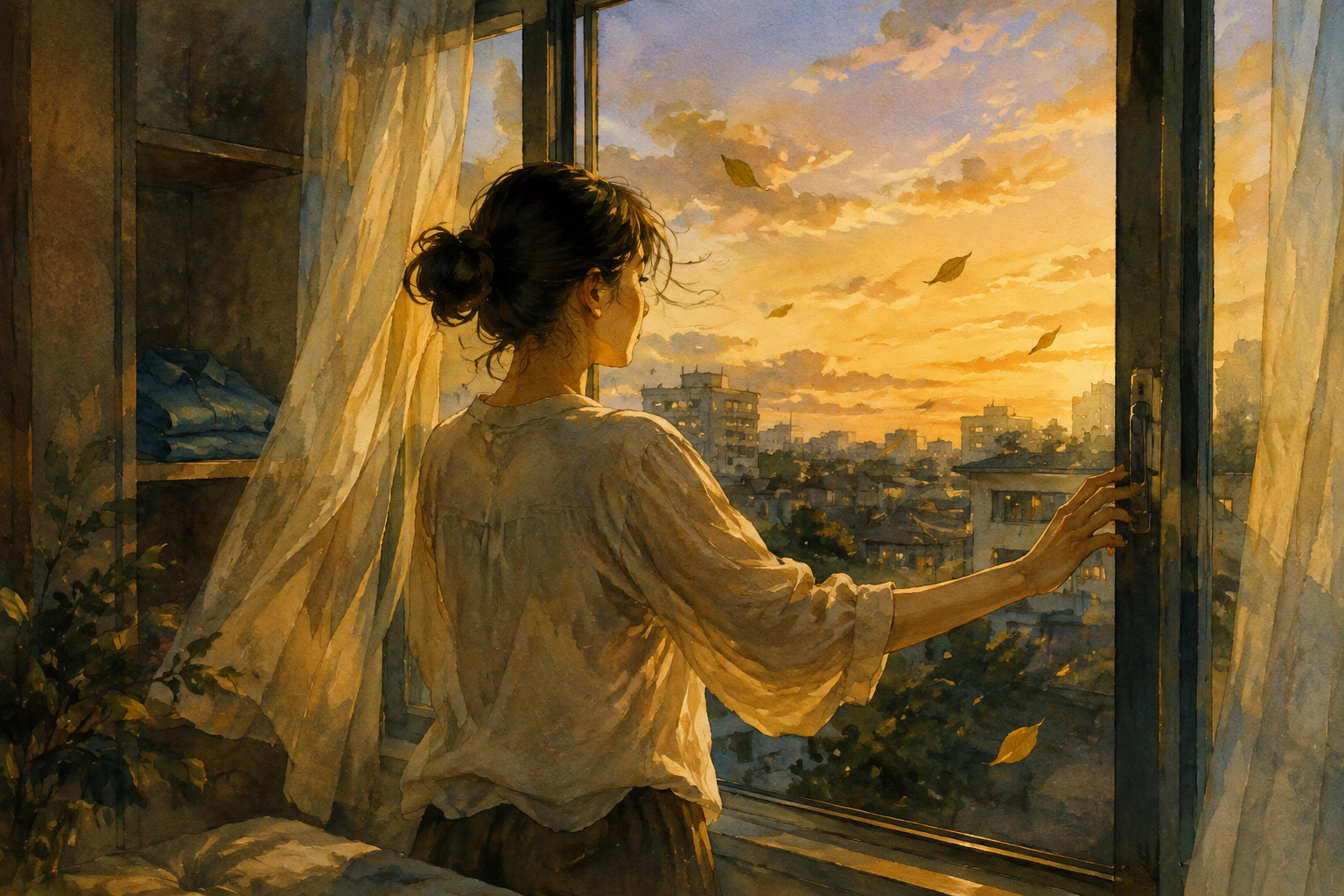 Opening the window, one holds onto the warmth left behind by a short summer.