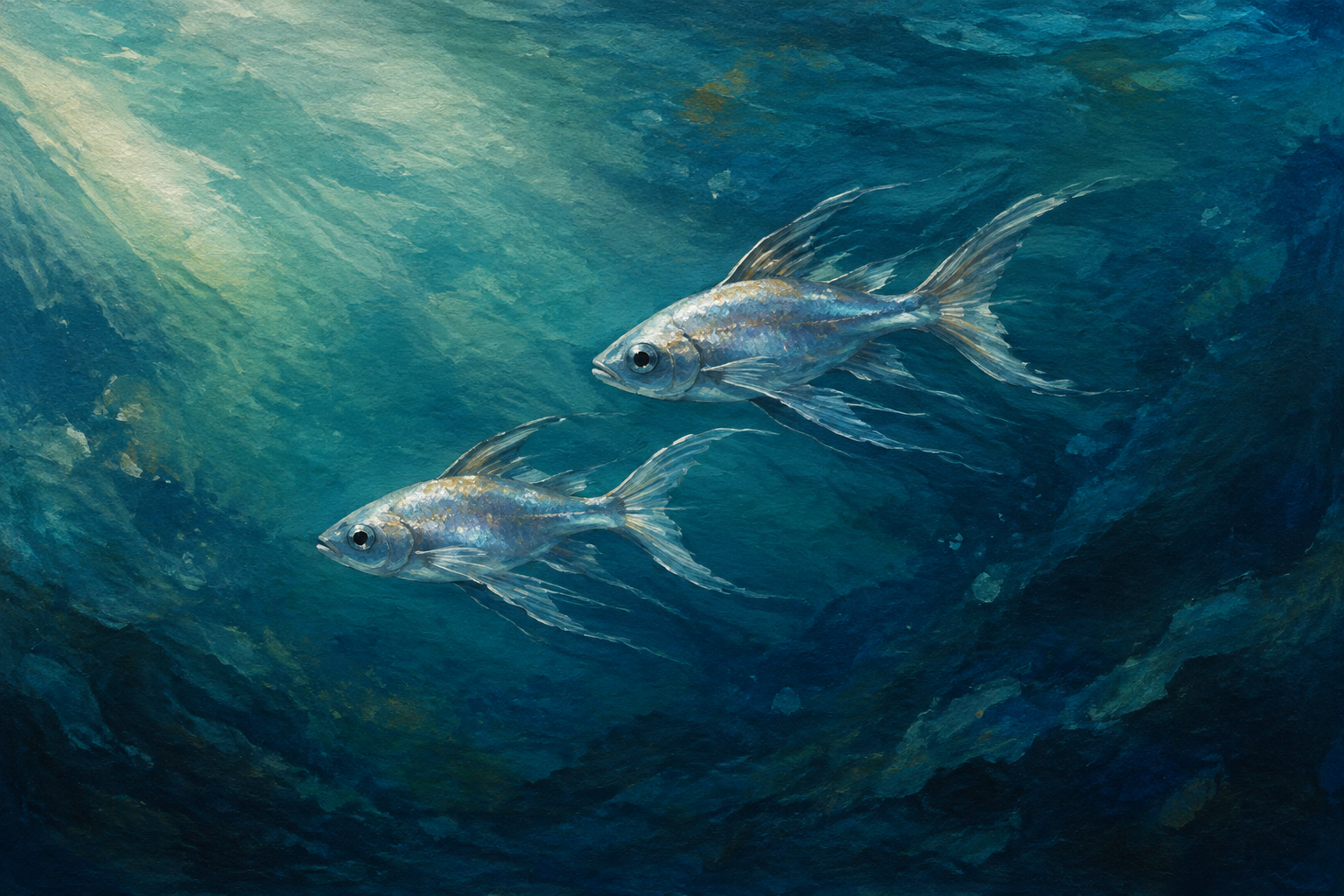 Even as they move side by side, each retains its own distinct motion.