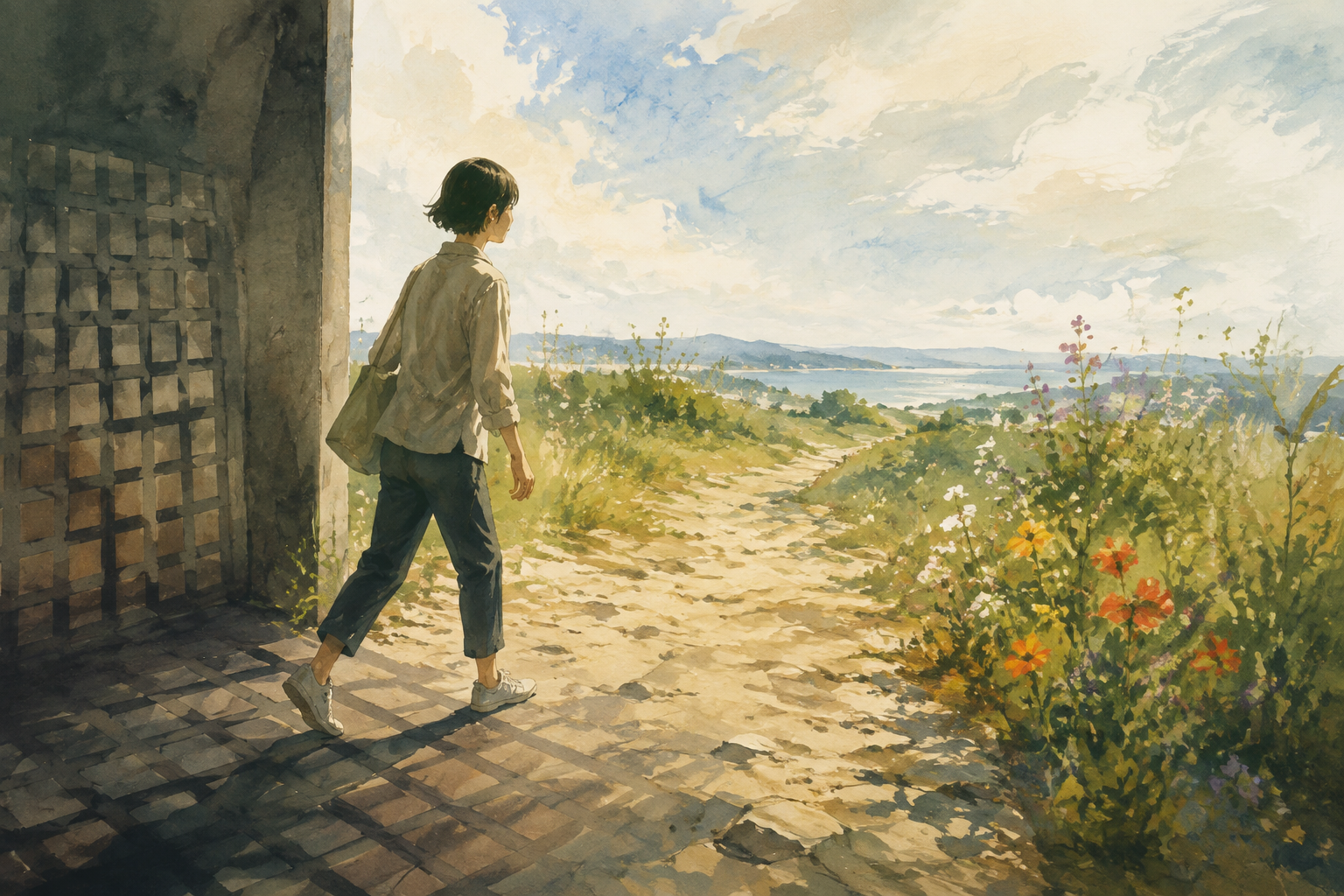 Stepping outside the set framework, I place my hopes on a version of myself that is still unknown.