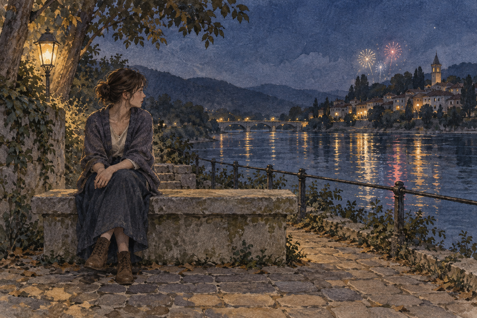 An imagined empty space beside the river, holding room for both expectation and disappointment.