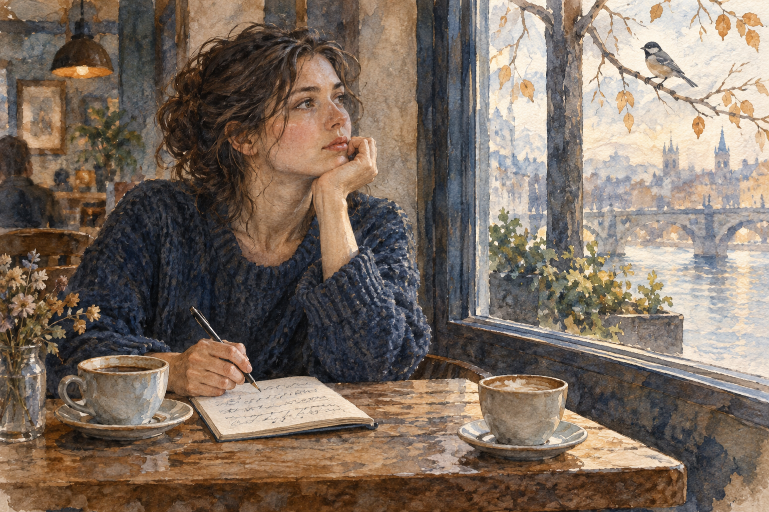 An imagined notebook and a solitary listener: understanding a feeling does not automatically decide what to do with it.