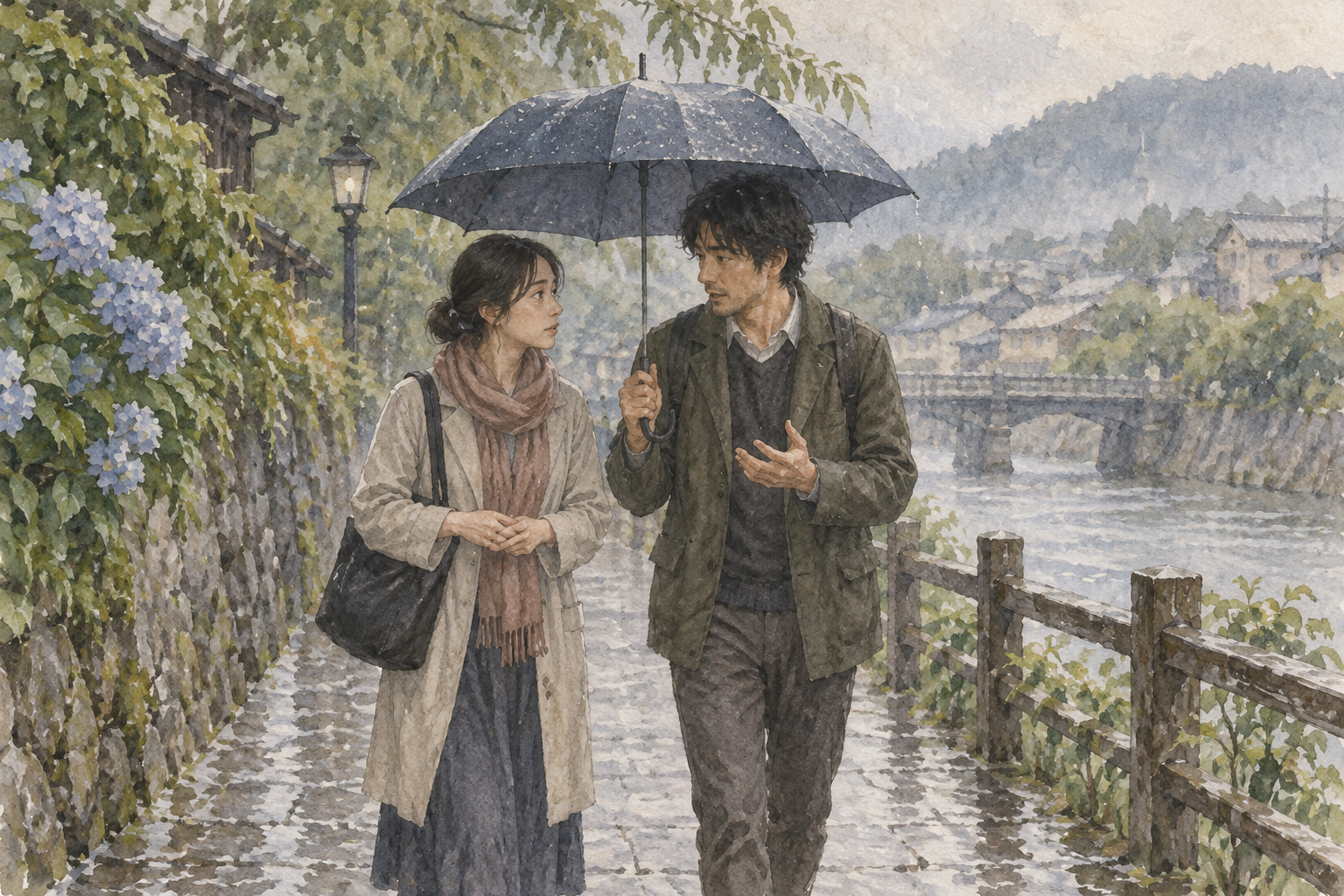 An imagined shared umbrella: attention can matter before anyone finds a solution.